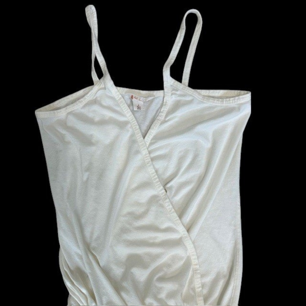 Ralph Lauren Polo Jeans Co. Cream Wrapped Draped Goddess Top Size M - Picture 4 of 14
